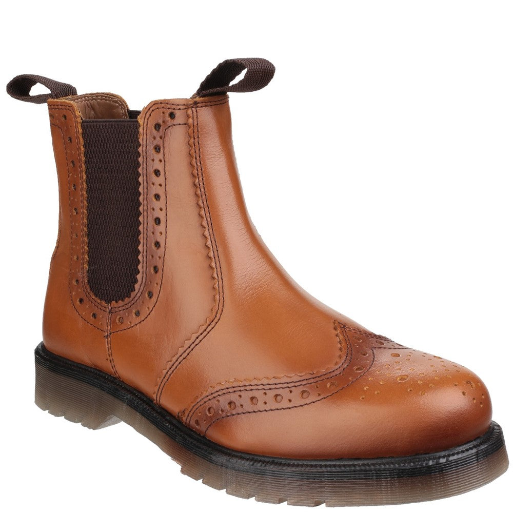 Men's Amblers Dalby Pull On Brogue Boot