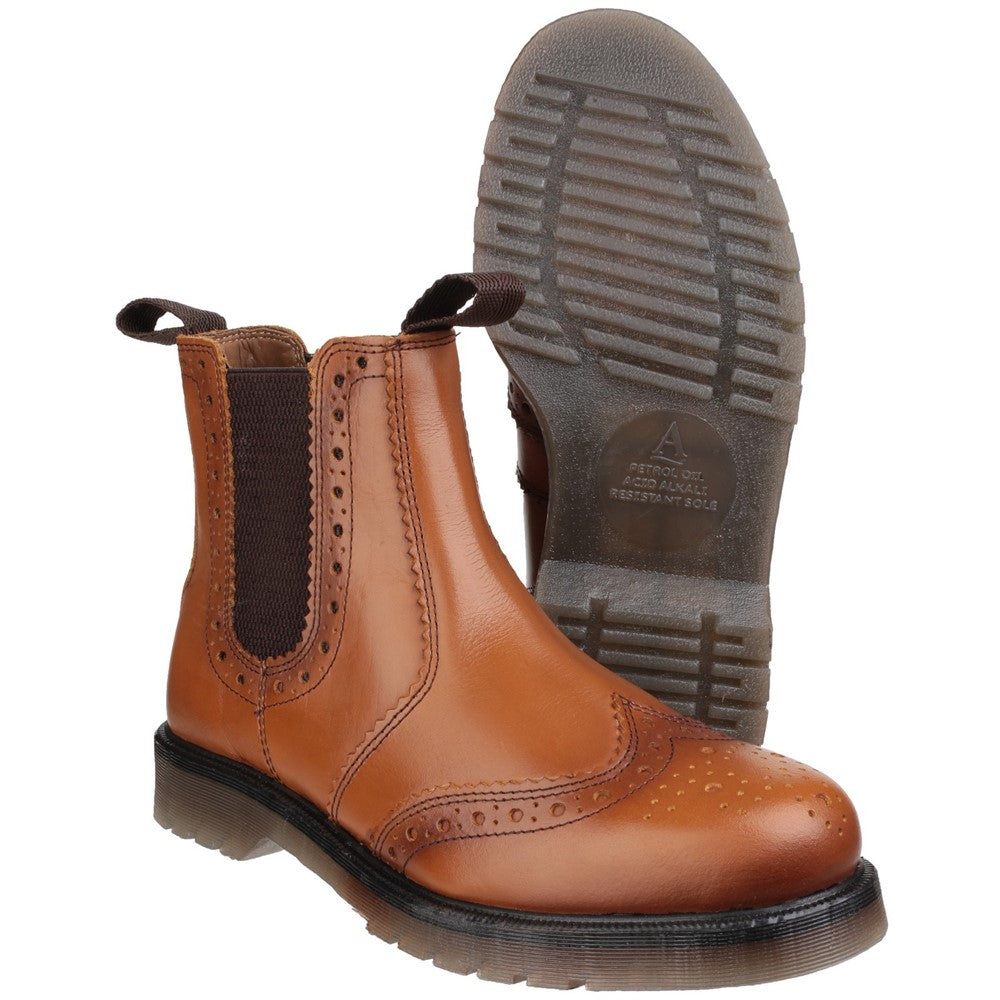 Men's Amblers Dalby Pull On Brogue Boot