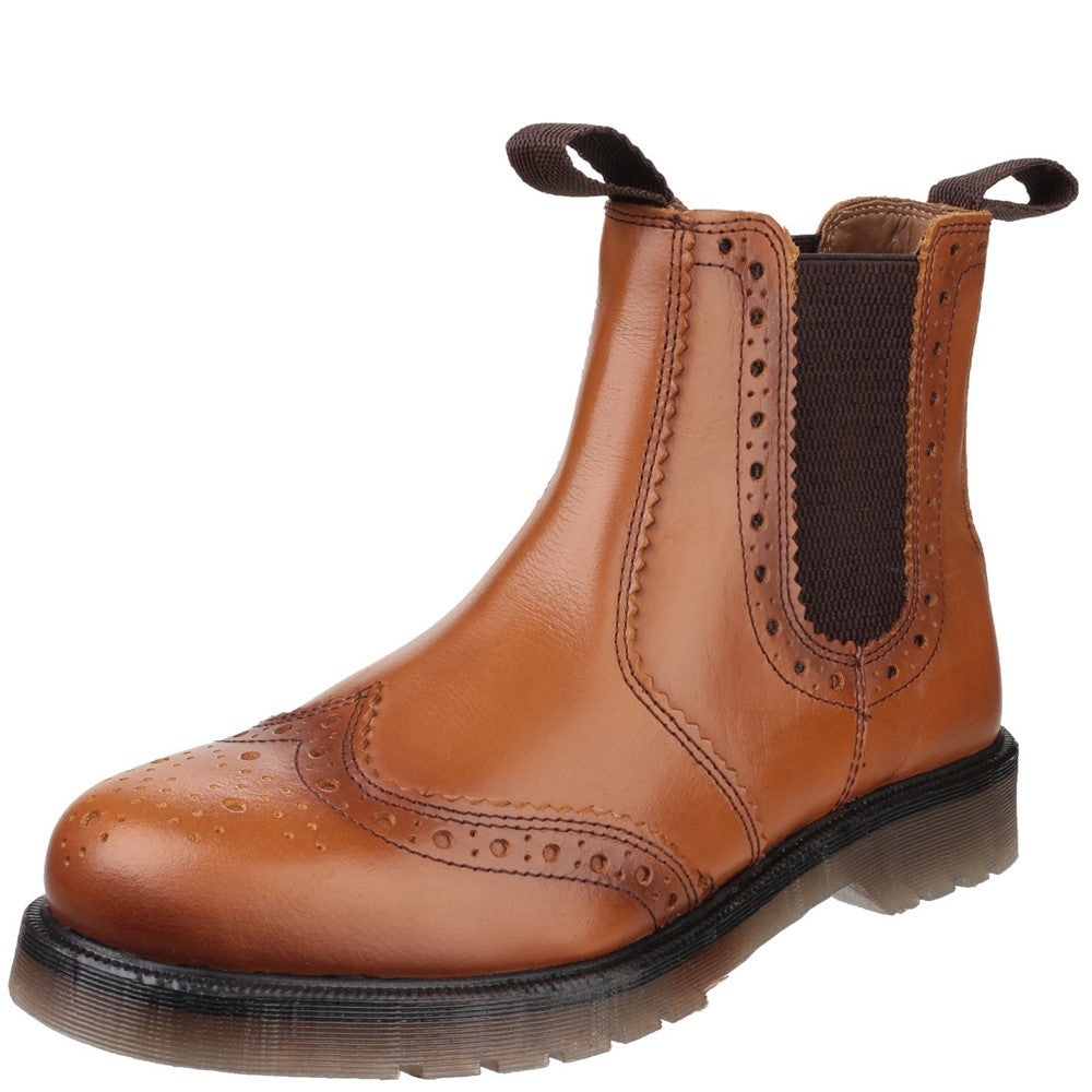 Men's Amblers Dalby Pull On Brogue Boot