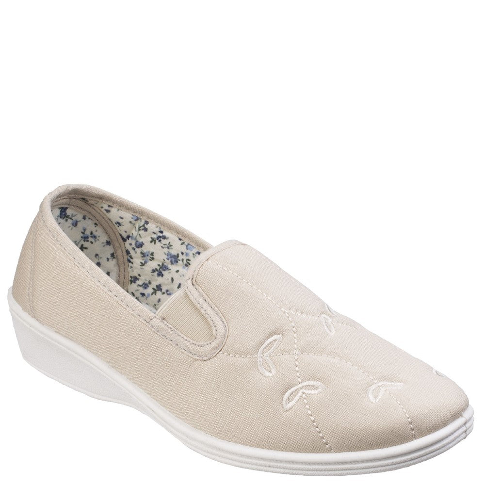 Women's Mirak Bessie Twin Gusset Canvas Slip On Shoe