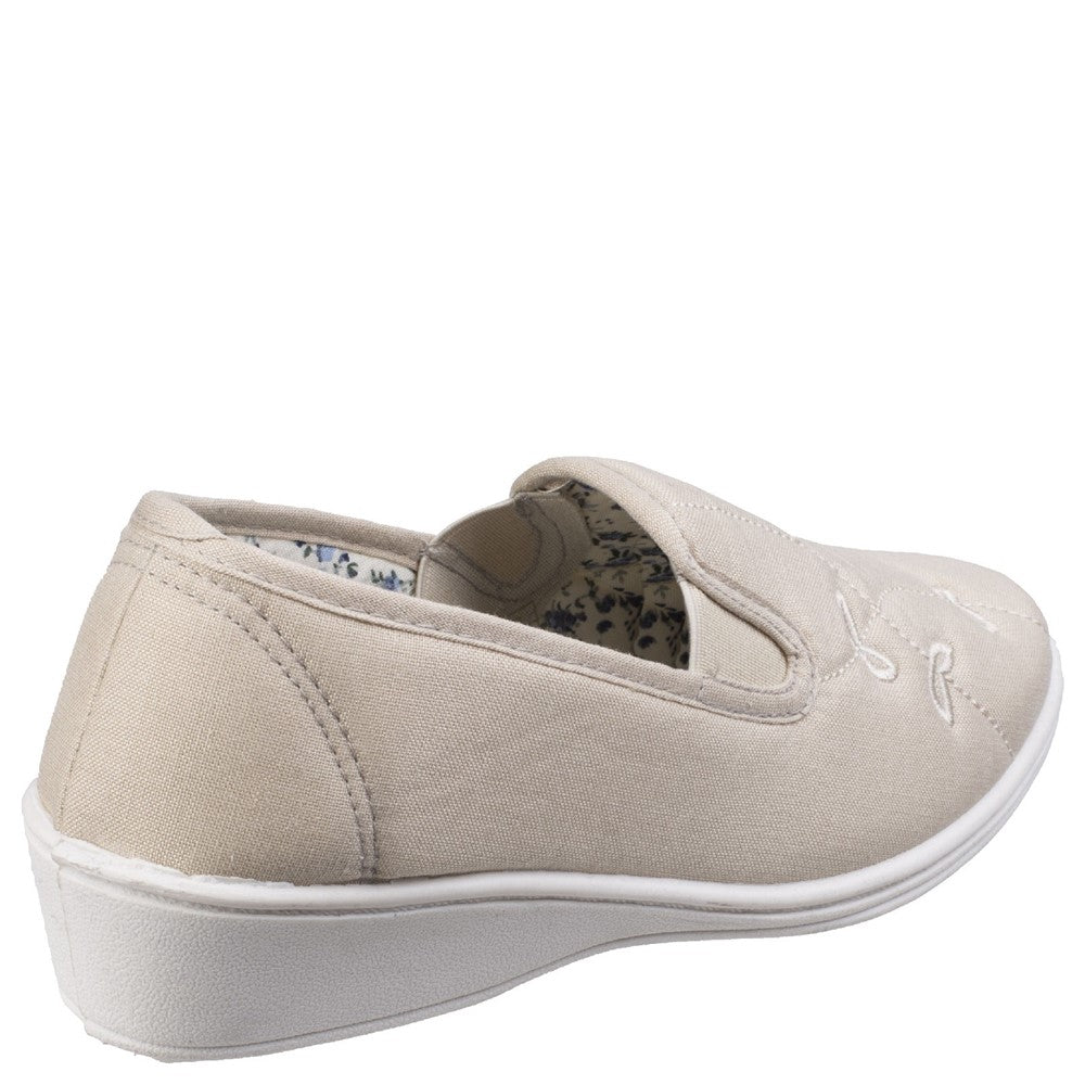 Women's Mirak Bessie Twin Gusset Canvas Slip On Shoe