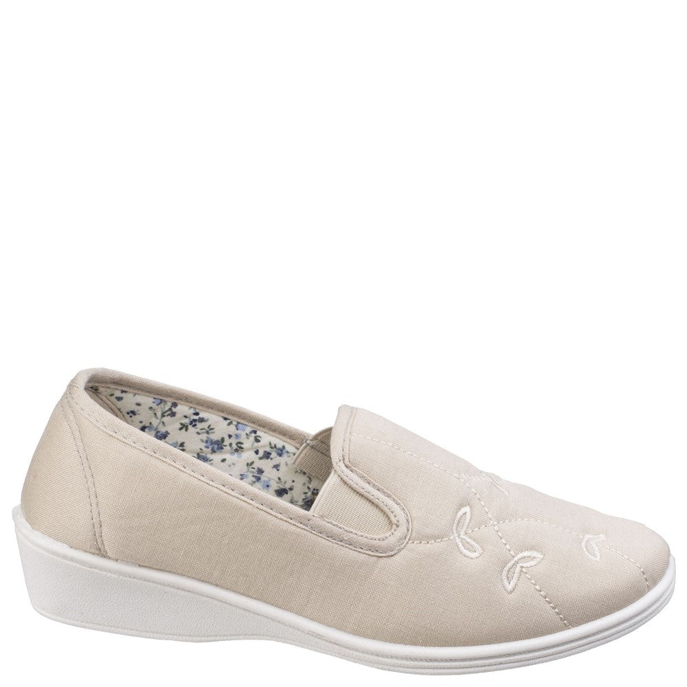 Women's Mirak Bessie Twin Gusset Canvas Slip On Shoe