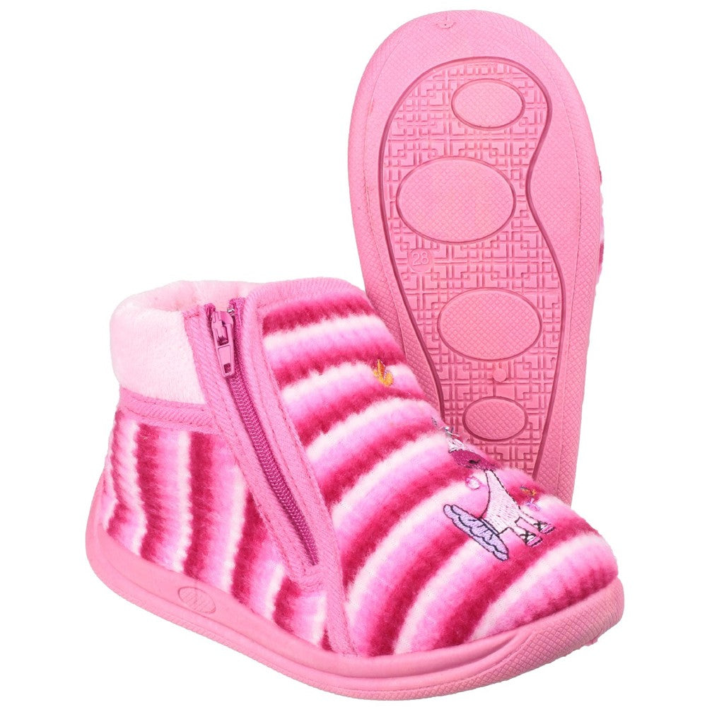 Kids' Mirak Safari Zip Up Bootie Slipper