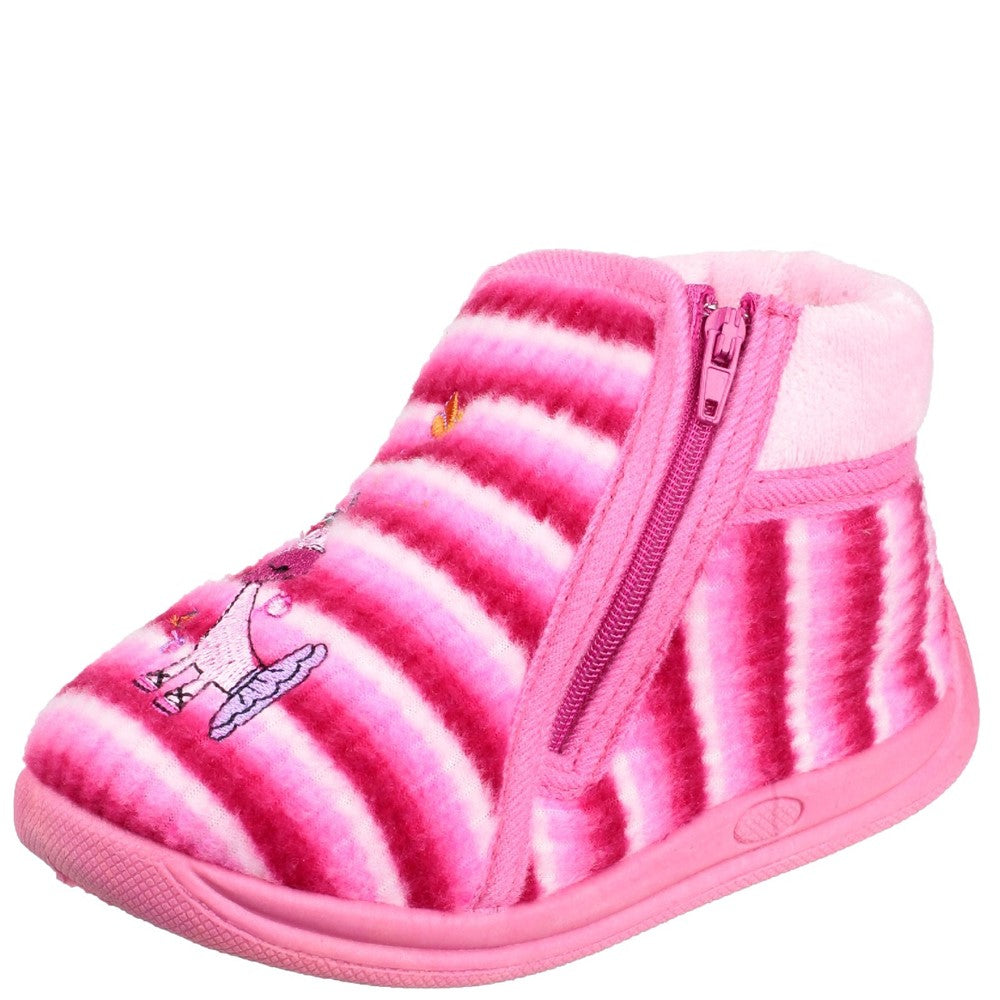 Kids' Mirak Safari Zip Up Bootie Slipper