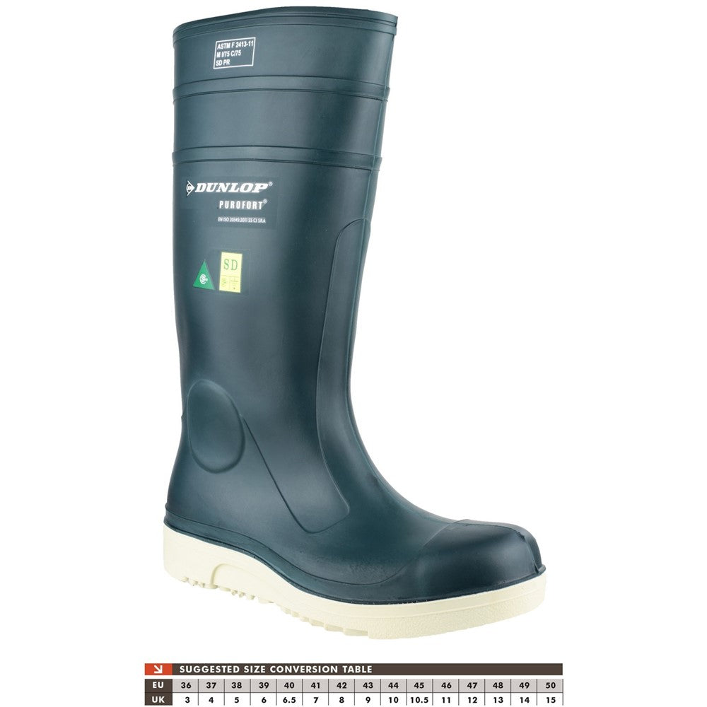 Unisex Dunlop Purofort Comfort Grip Full Safety Wellington