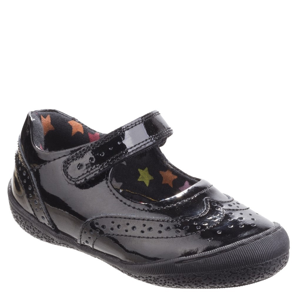 Girls' Hush Puppies Rina Junior Patent School Shoe
