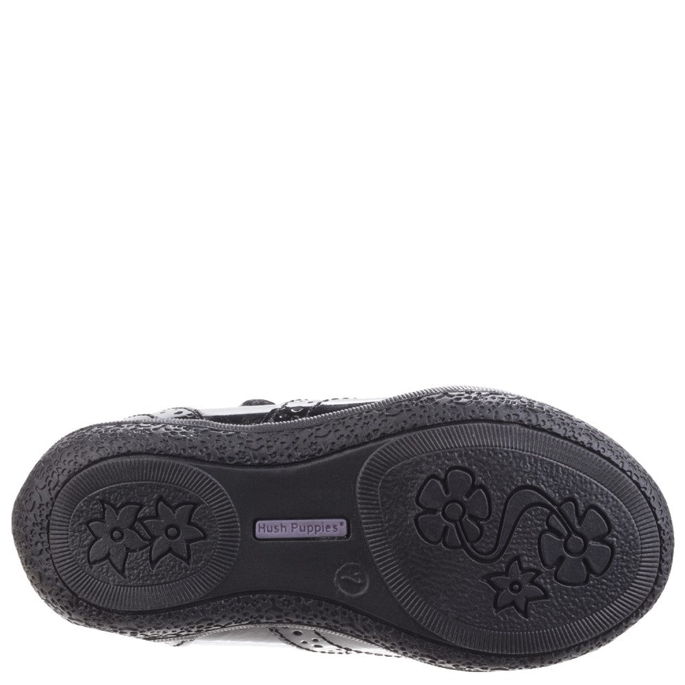 Girls' Hush Puppies Rina Junior Patent School Shoe