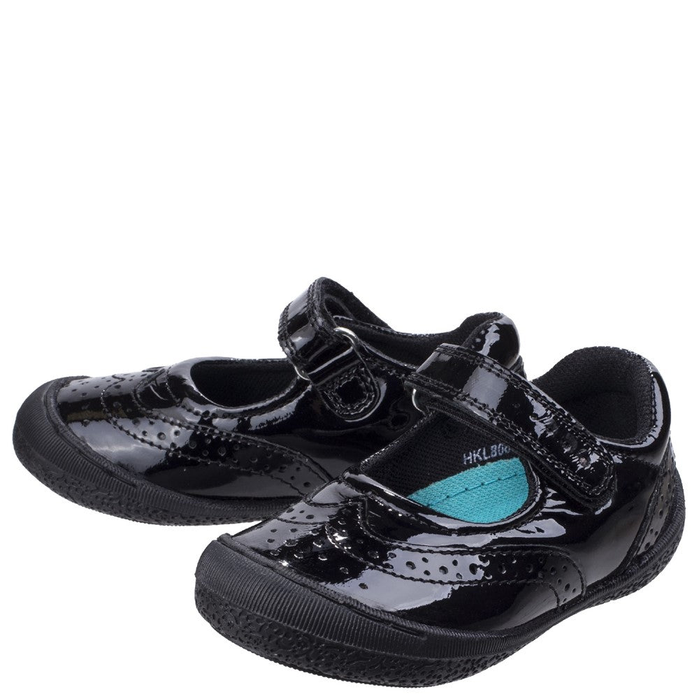Girls' Hush Puppies Rina Junior Patent School Shoe