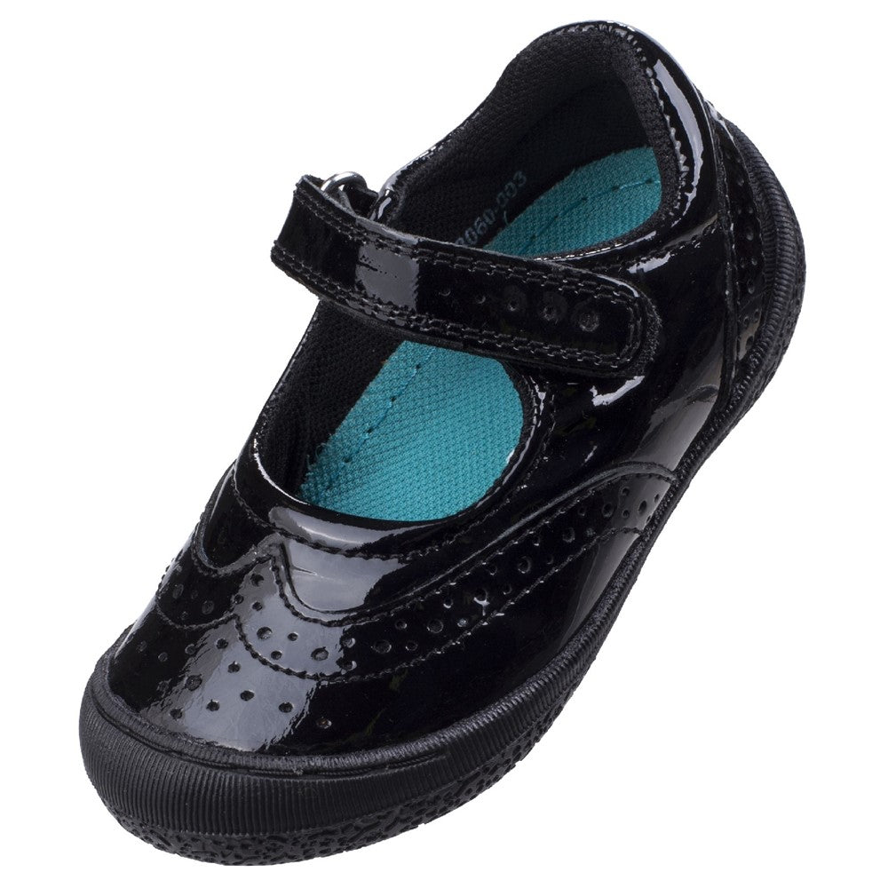 Girls' Hush Puppies Rina Junior Patent School Shoe