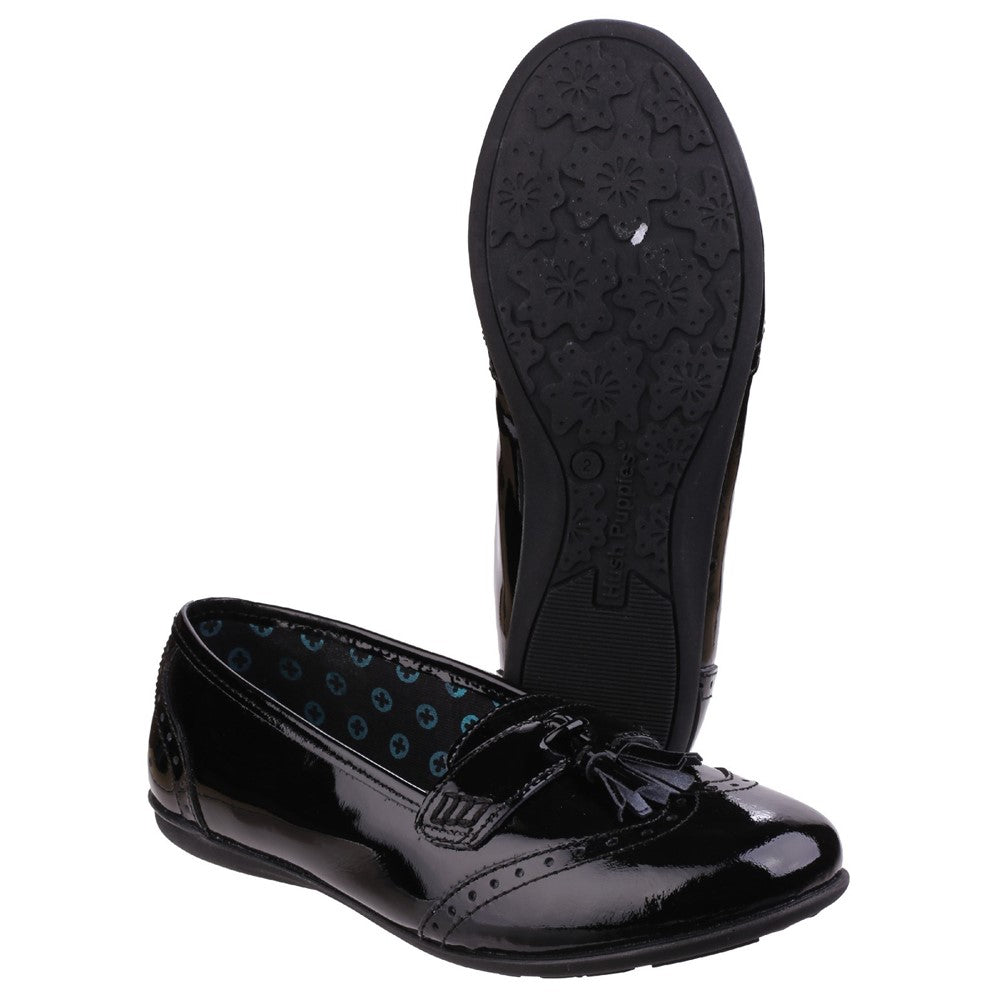 Girls' Hush Puppies Esme Junior Patent School Shoe