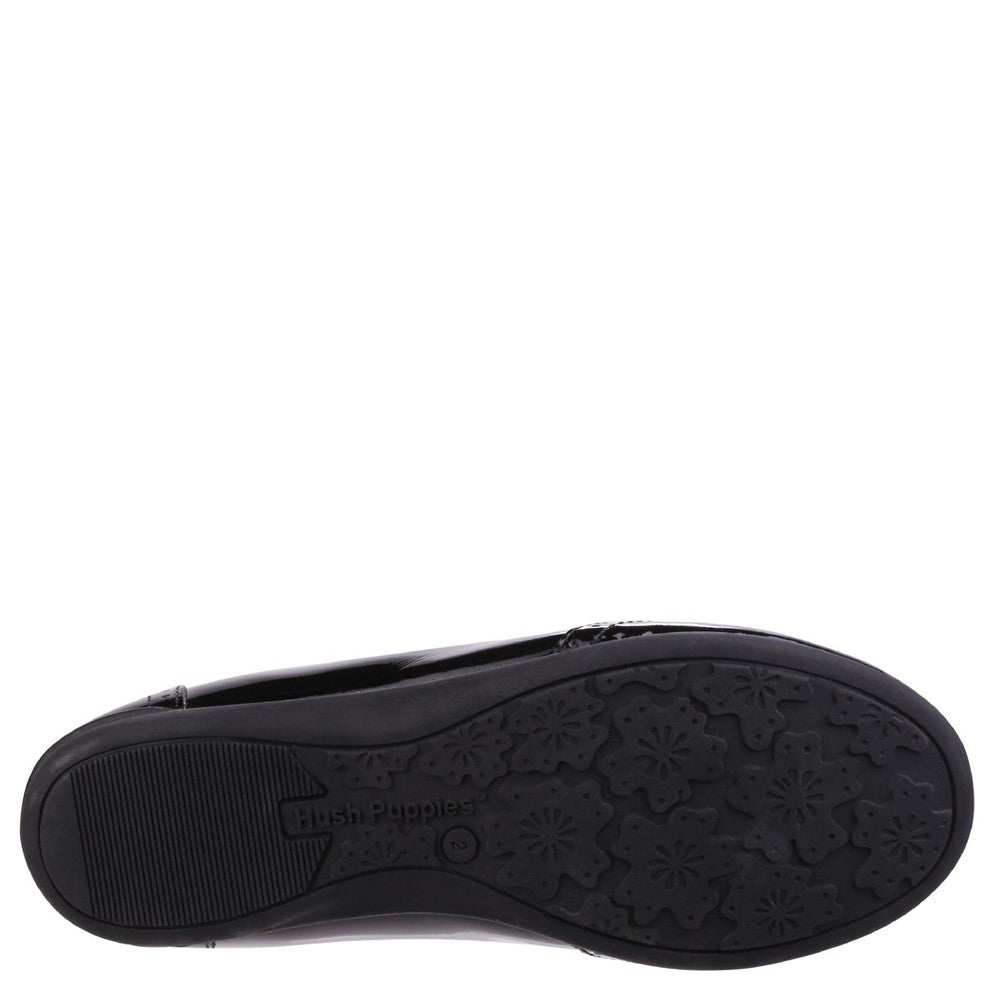 Girls' Hush Puppies Esme Junior Patent School Shoe