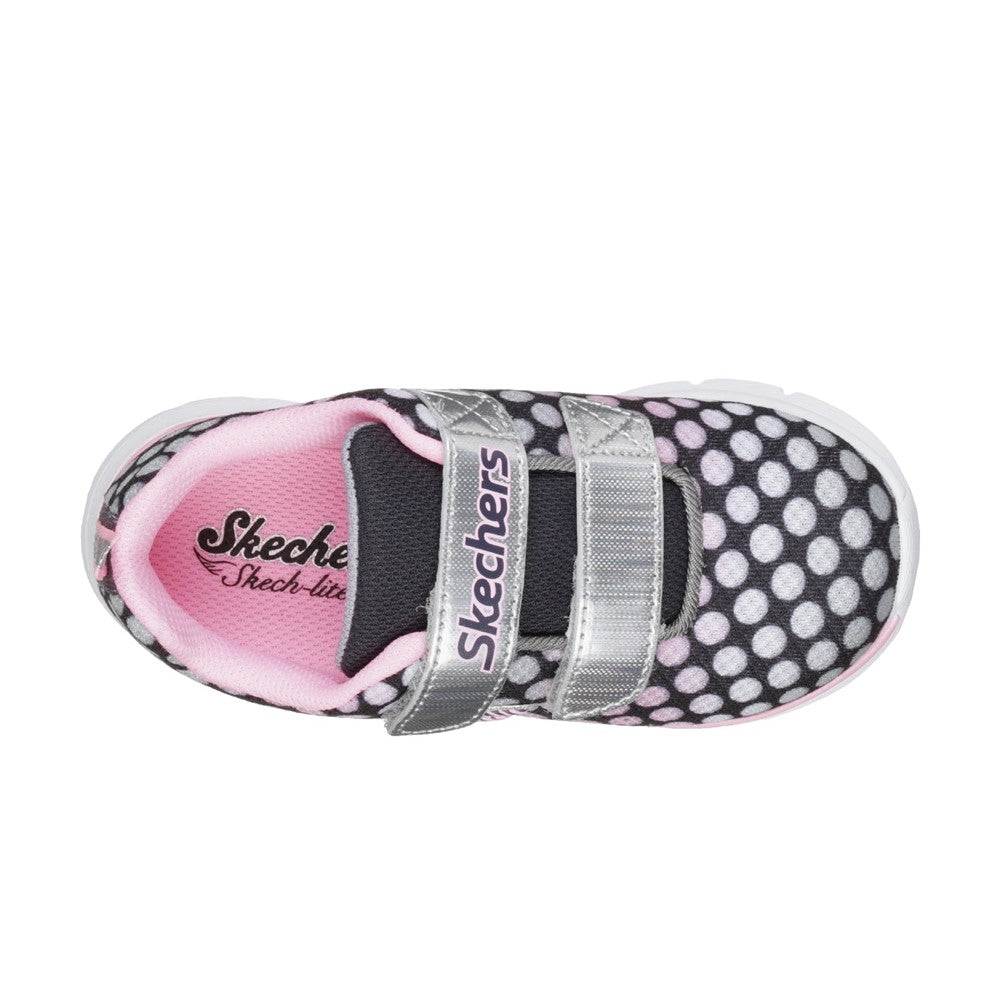 Girls' Skechers Skech-Lite Lil' Dots Touch Fastening Trainer