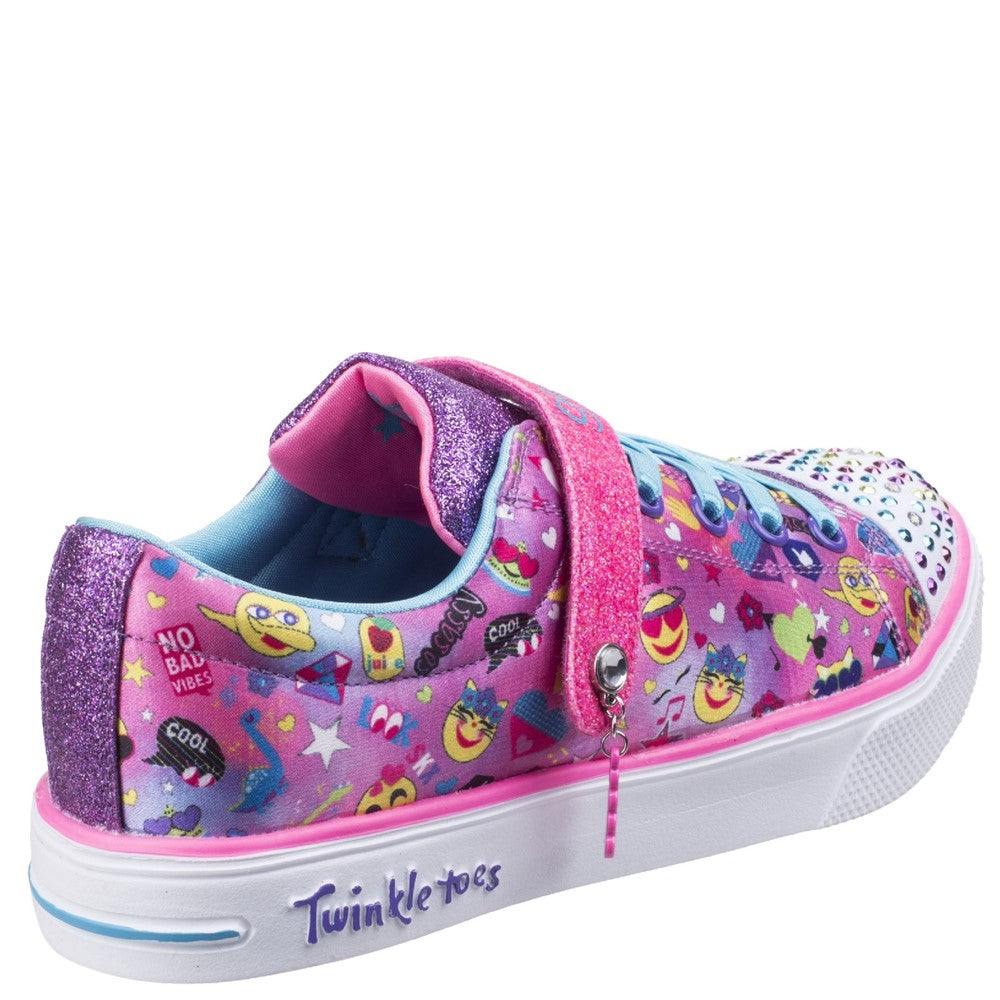 Girls' Skechers Twinkle Breeze 2.0 Character Cutie Touch Fastening Trainer