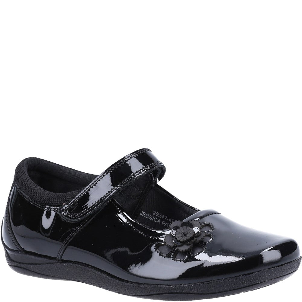 Girls' Hush Puppies Jessica Senior Patent School Shoe
