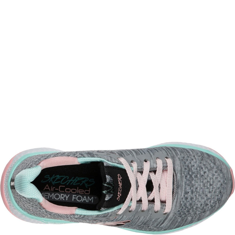 Girls' Skechers Solar Fuse Brisk Escape Lace Up Trainer