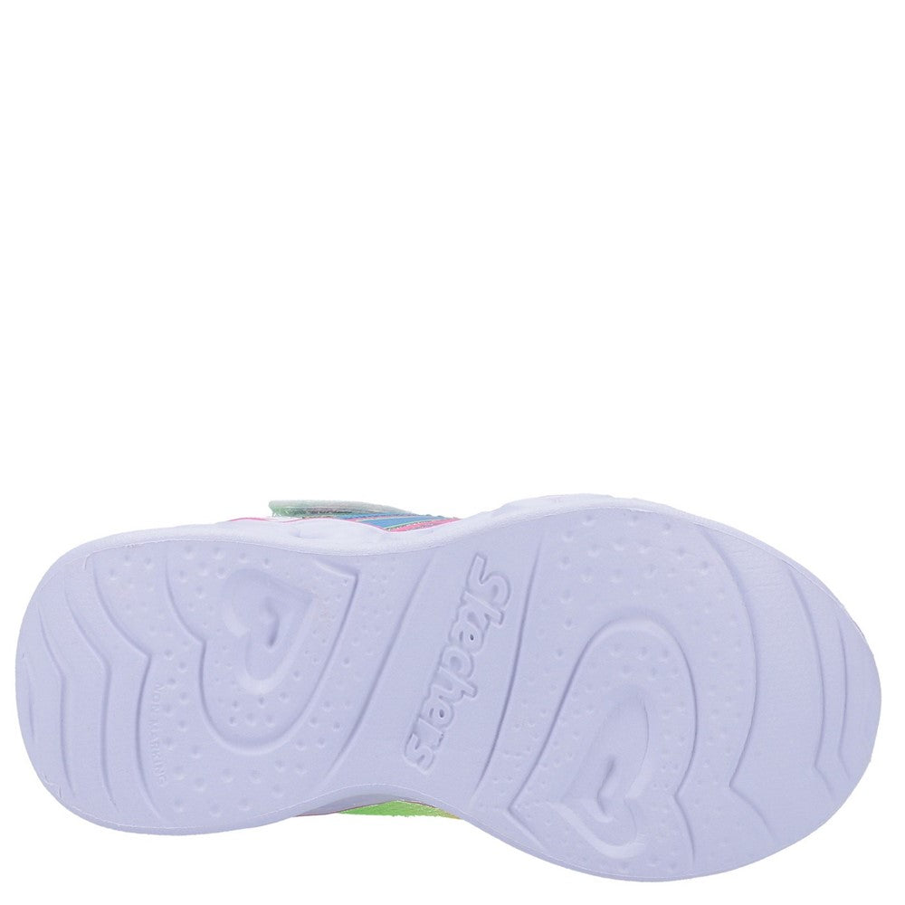 Girls' Skechers S Lights Heart Lights Love Spark Touch Fastening Trainer