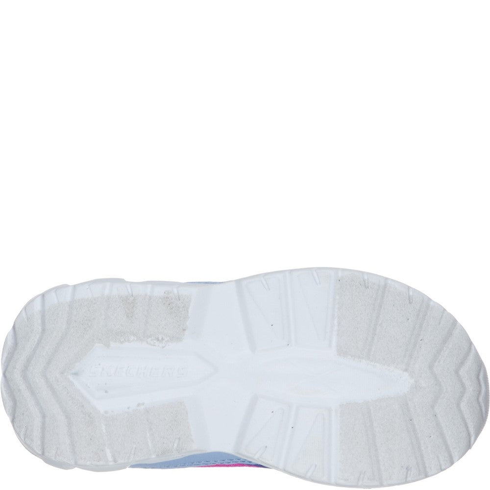 Girls' Skechers S Lights Magna-Lights Goal Achiever Touch Fastening Trainer
