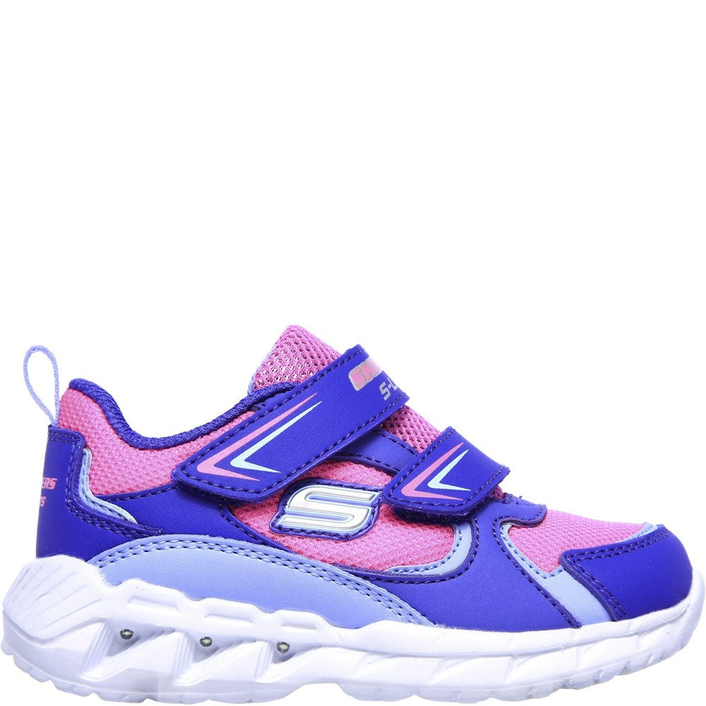 Girls' Skechers S Lights Magna-Lights Goal Achiever Touch Fastening Trainer