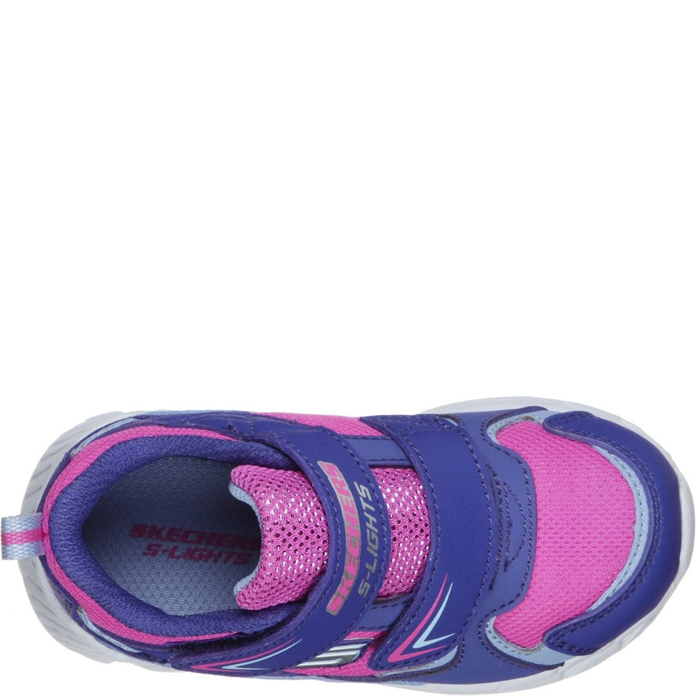 Girls' Skechers S Lights Magna-Lights Goal Achiever Touch Fastening Trainer