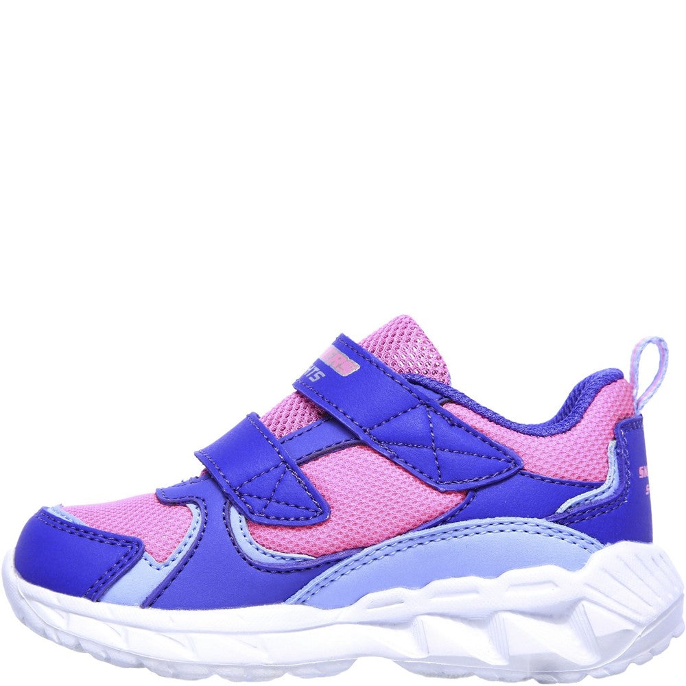Girls' Skechers S Lights Magna-Lights Goal Achiever Touch Fastening Trainer