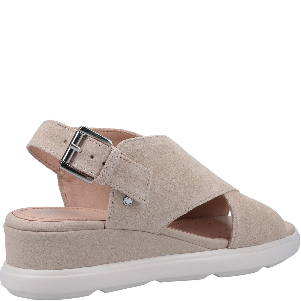 Women's Geox D Pisa A Buckle Wide Fit Sandal