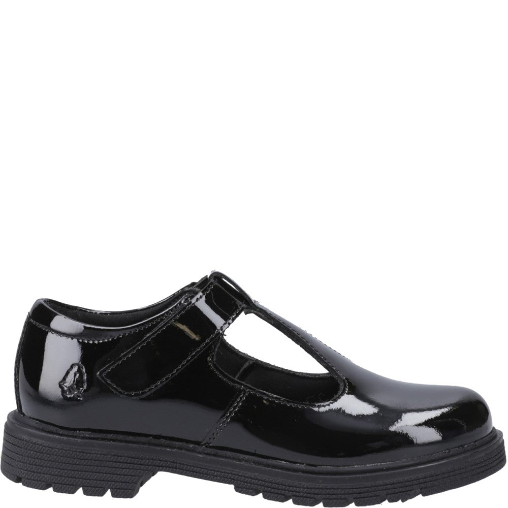 Girls' Hush Puppies Gracie Junior Patent School Shoe