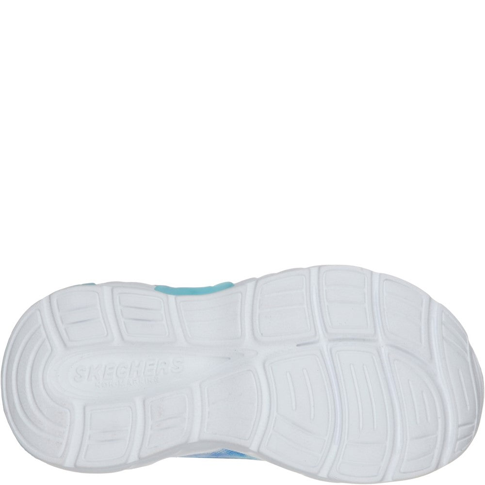 Girls' Skechers S Lights Rainbow Racers Trainer