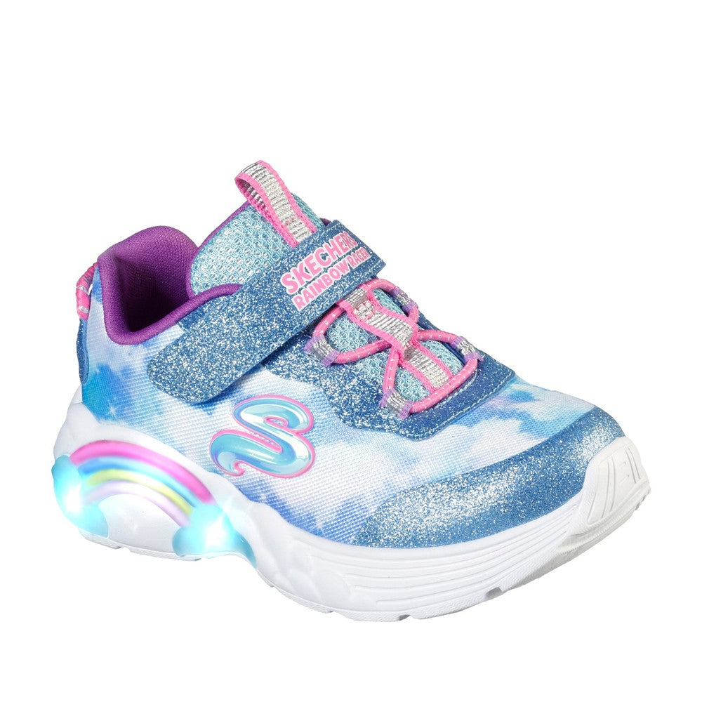 Girls' Skechers S Lights Rainbow Racers Trainer
