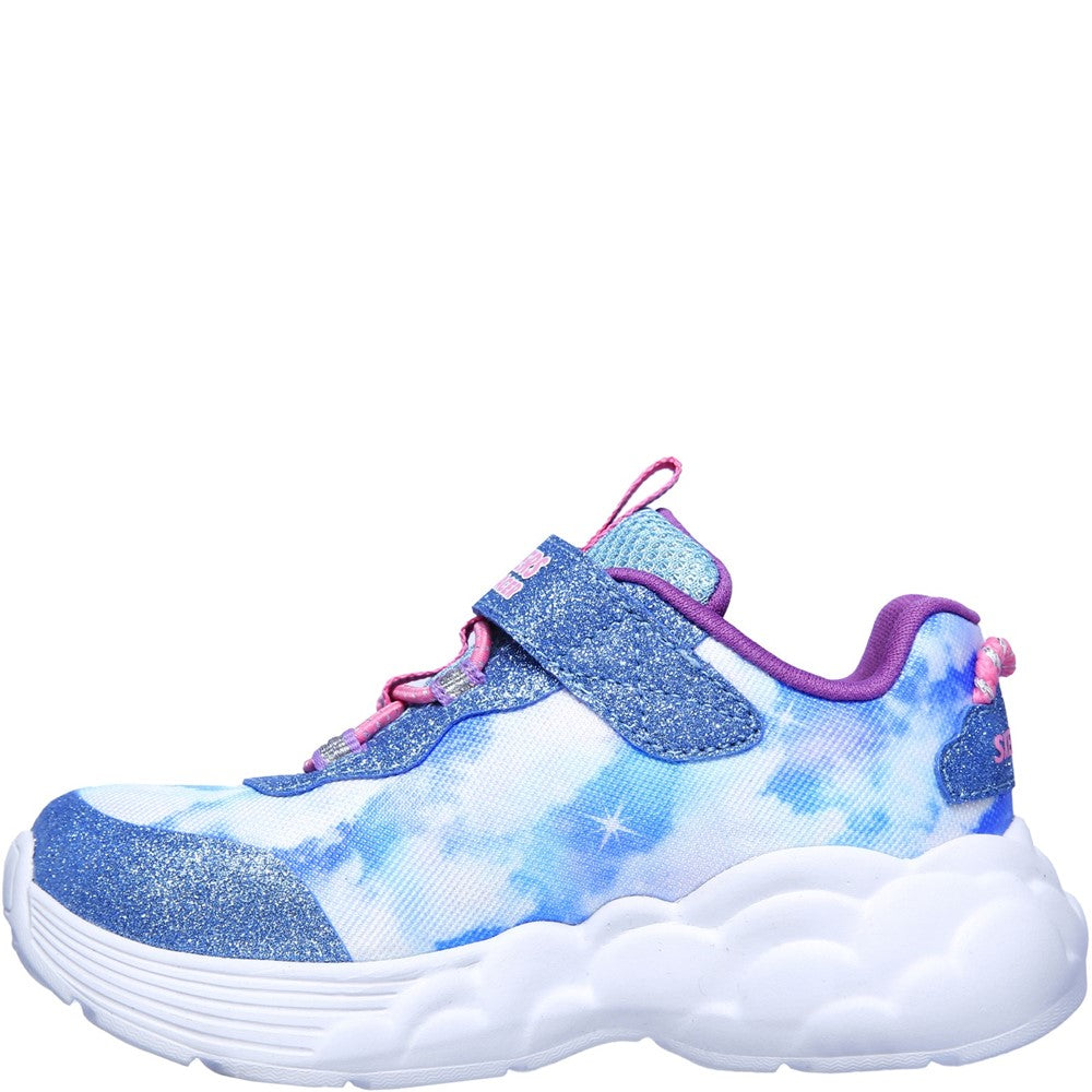 Girls' Skechers S Lights Rainbow Racers Trainer