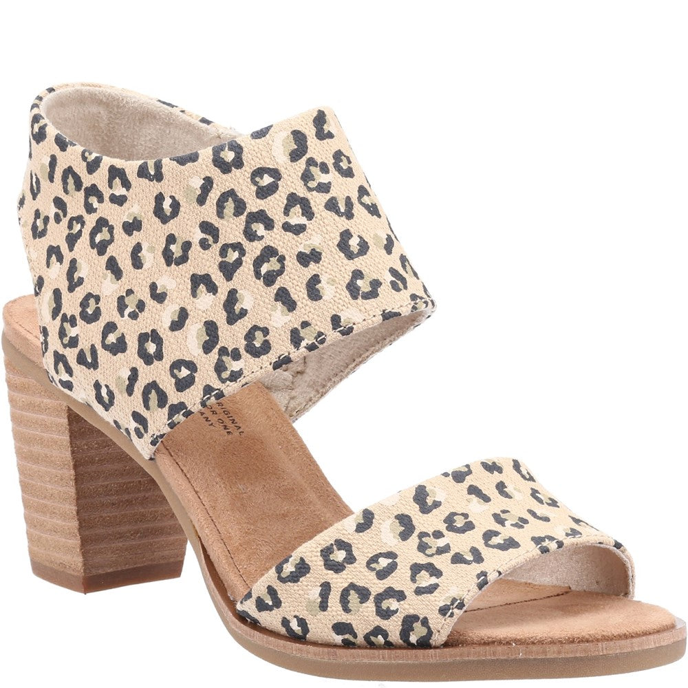 Women's TOMS Majorca Cutout Textured Cheetah Sandal