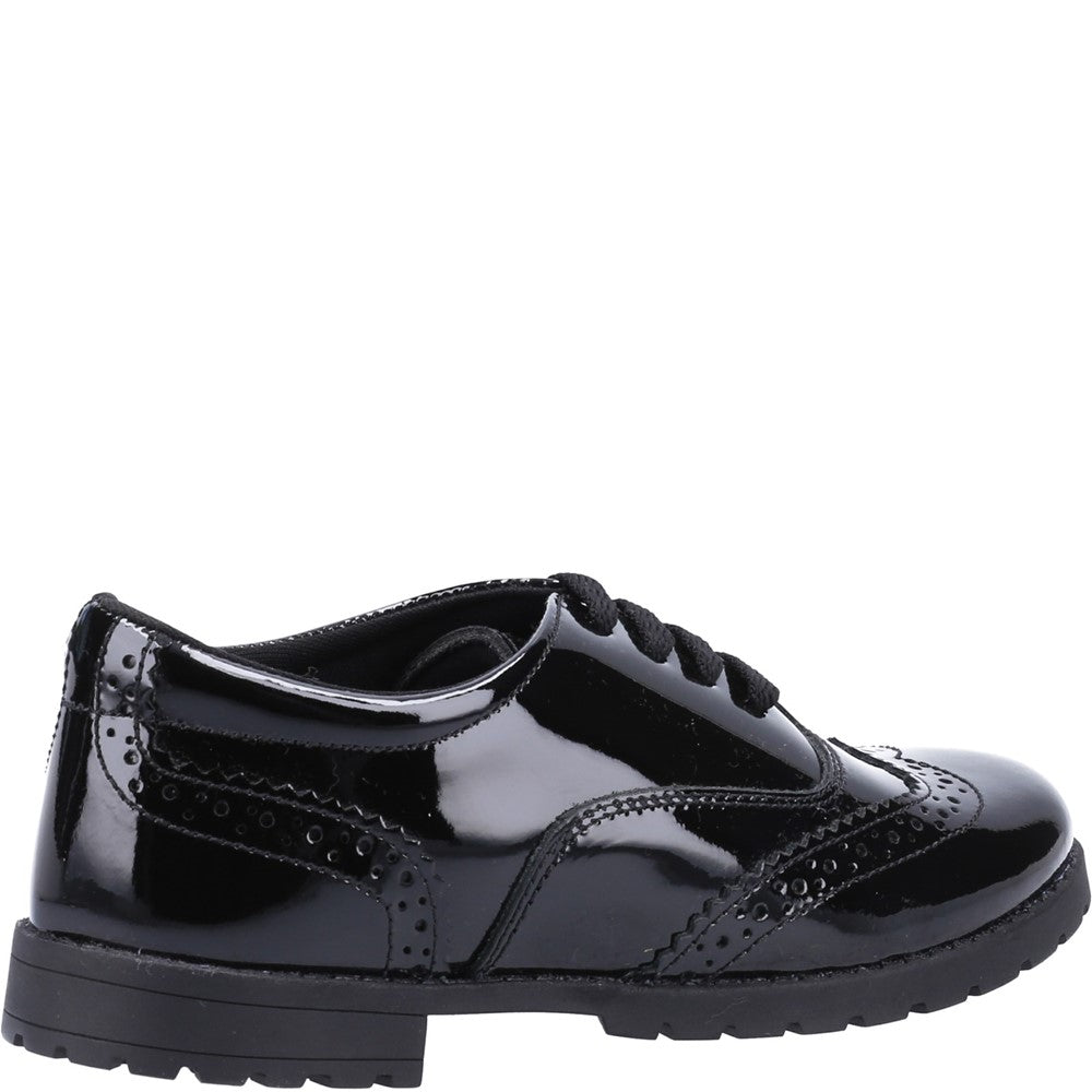 Girls' Hush Puppies Eadie Junior Patent School Shoe