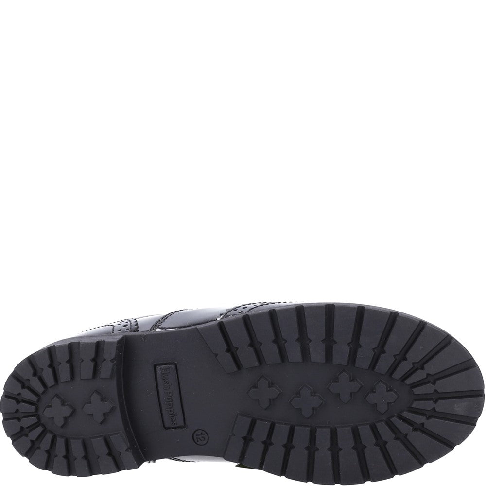 Girls' Hush Puppies Eadie Junior Patent School Shoe