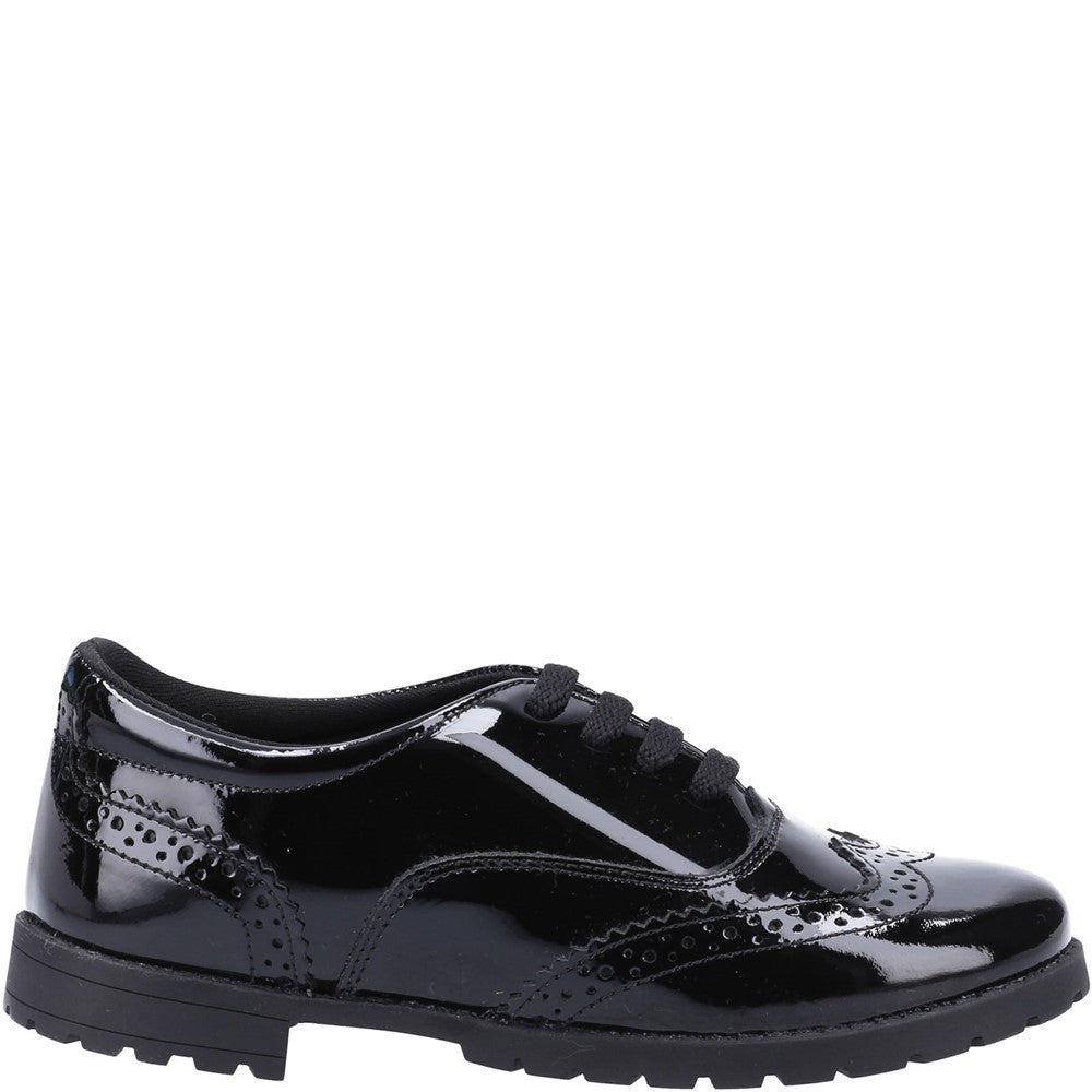 Girls' Hush Puppies Eadie Junior Patent School Shoe