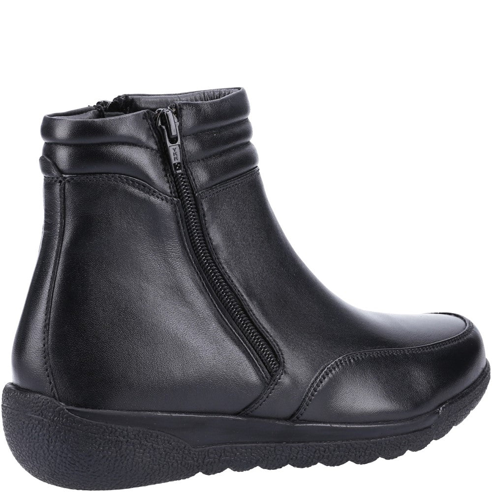 Women's Fleet & Foster Morocco Twin Zip Wide Fit Ankle Boot