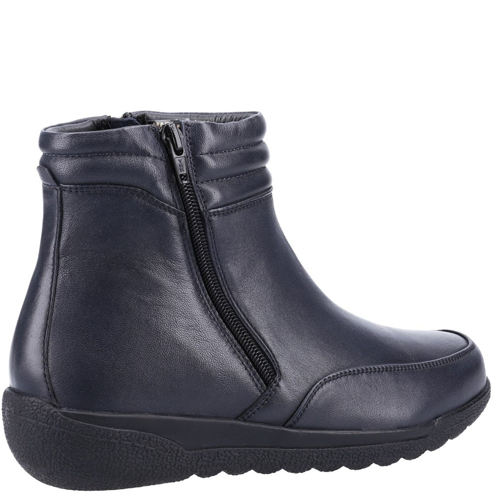 Women's Fleet & Foster Morocco Twin Zip Wide Fit Ankle Boot