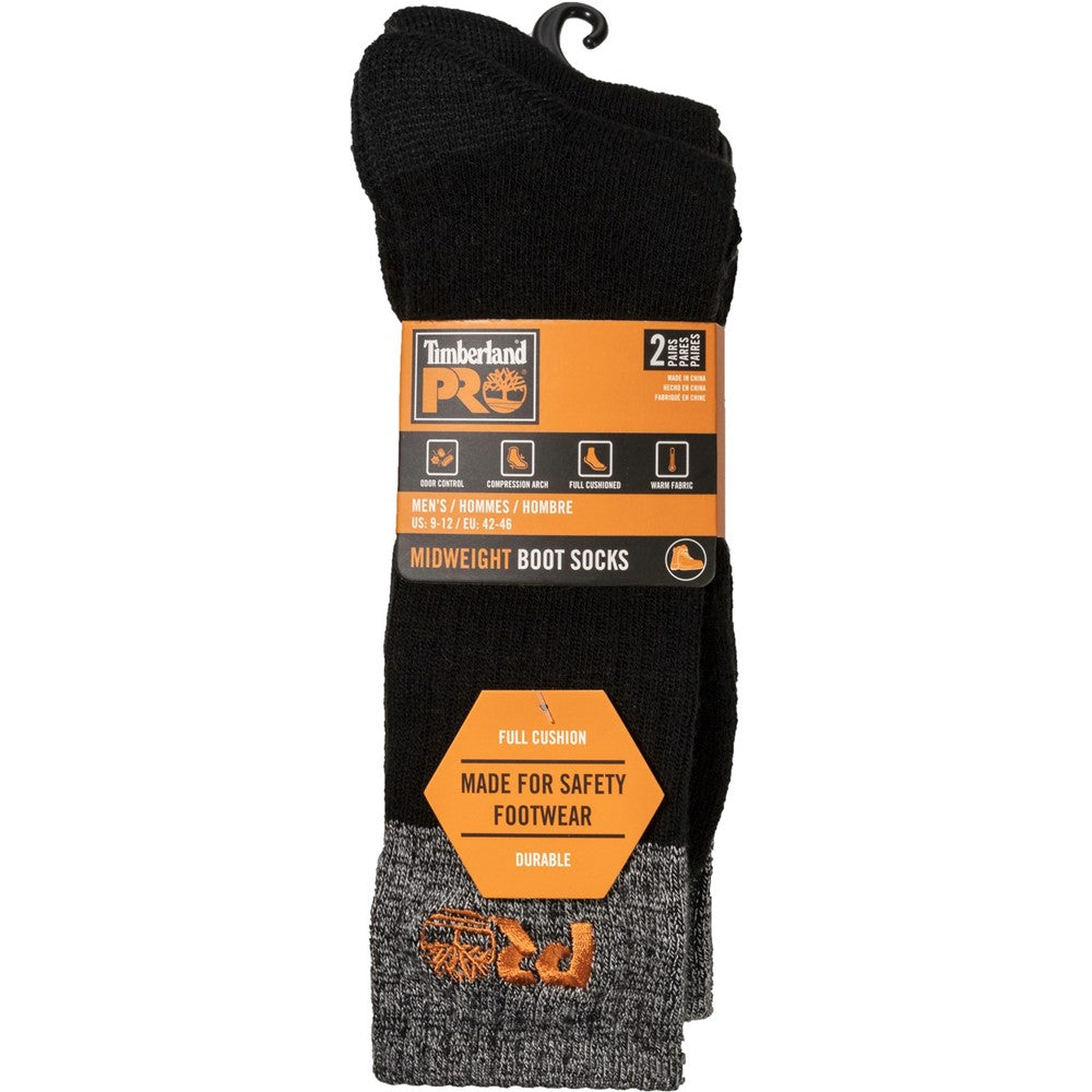 Men's Timberland Pro Colour Block Full Cushion Boot Sock 2 Pack