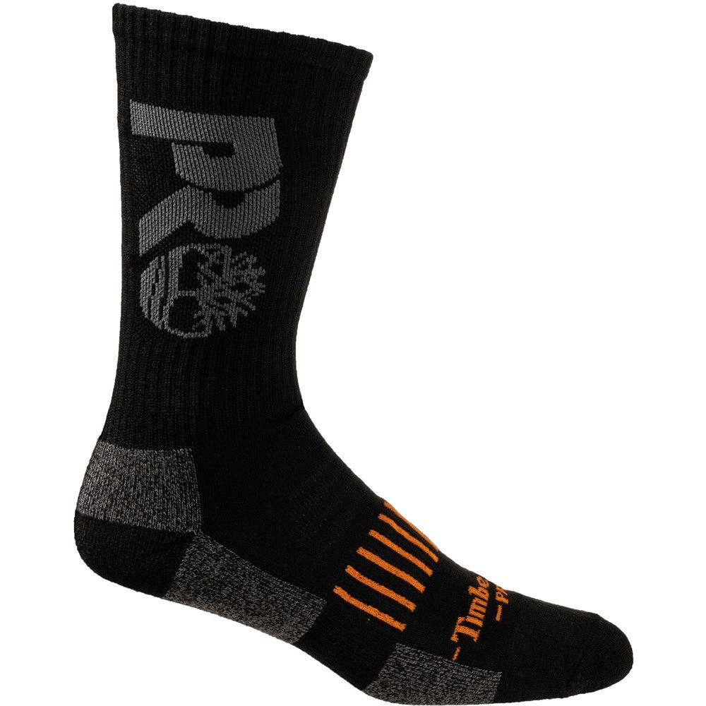 Men's Timberland Pro Big Logo Half Cushion Crew Sock 3 Pack
