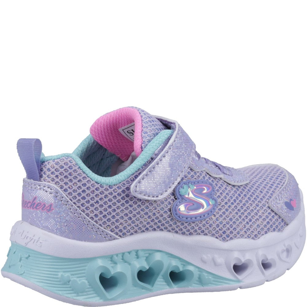 Girls' Skechers Flutter Heart Lights Bring Sparkle Trainers