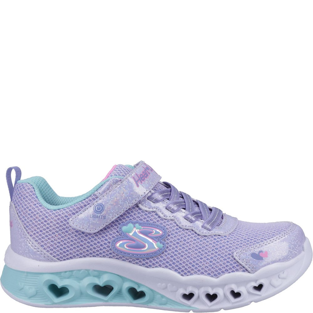 Girls' Skechers Flutter Heart Lights Bring Sparkle Trainers