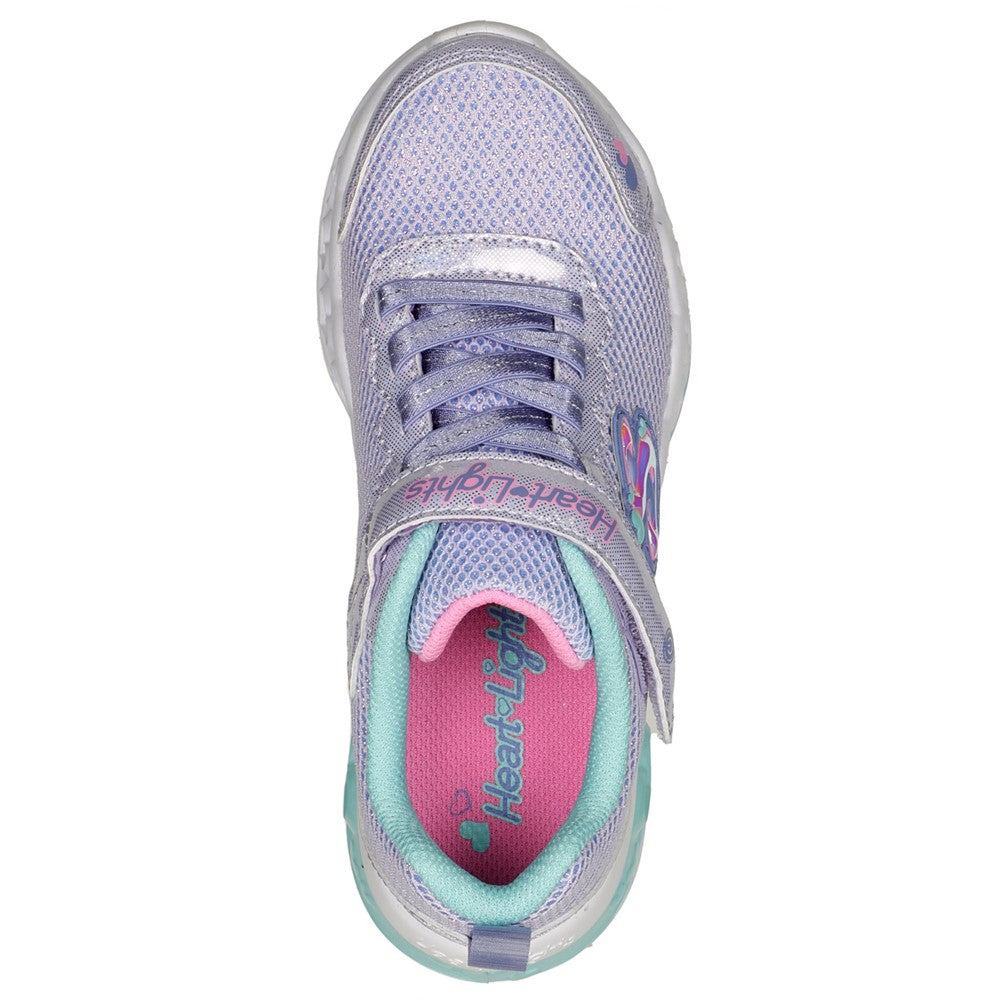 Girls' Skechers Flutter Heart Lights Bring Sparkle Trainers
