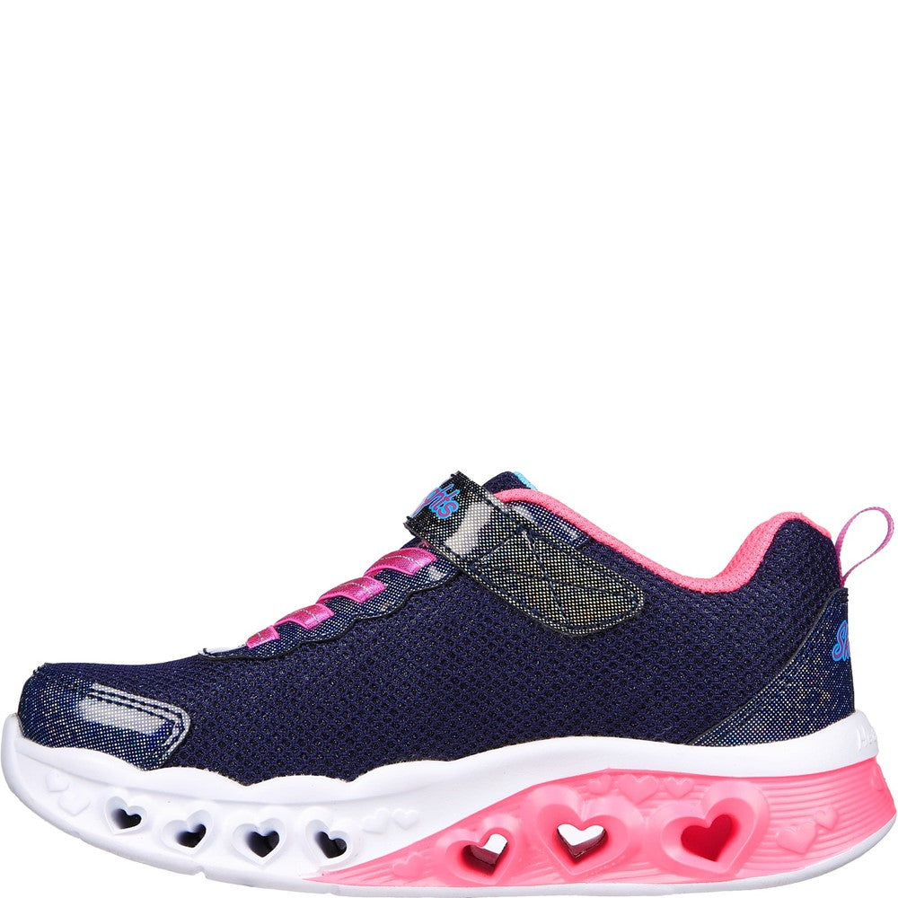 Girls' Skechers Flutter Heart Lights Bring Sparkle Trainers