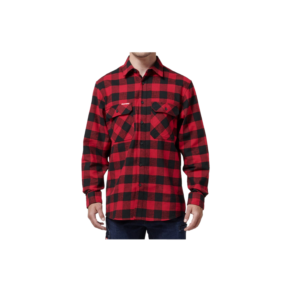 Men's Hard Yakka Long Sleeve Check Flannel Shirt