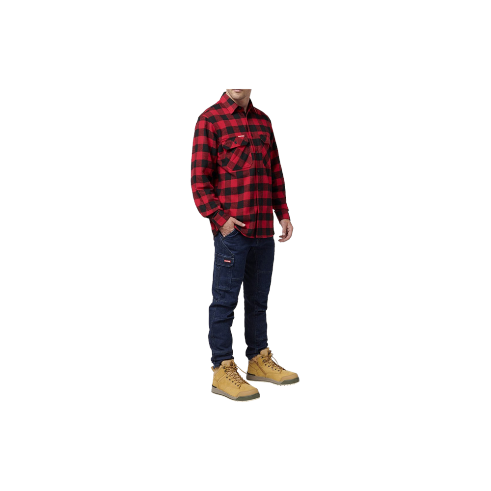 Men's Hard Yakka Long Sleeve Check Flannel Shirt
