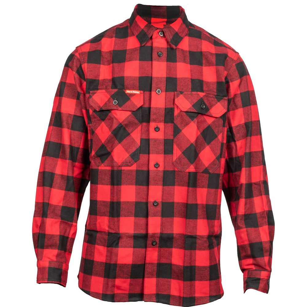 Men's Hard Yakka Long Sleeve Check Flannel Shirt
