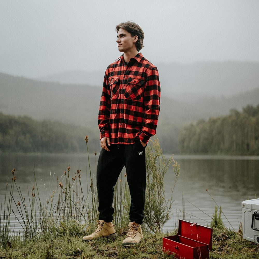Men's Hard Yakka Long Sleeve Check Flannel Shirt