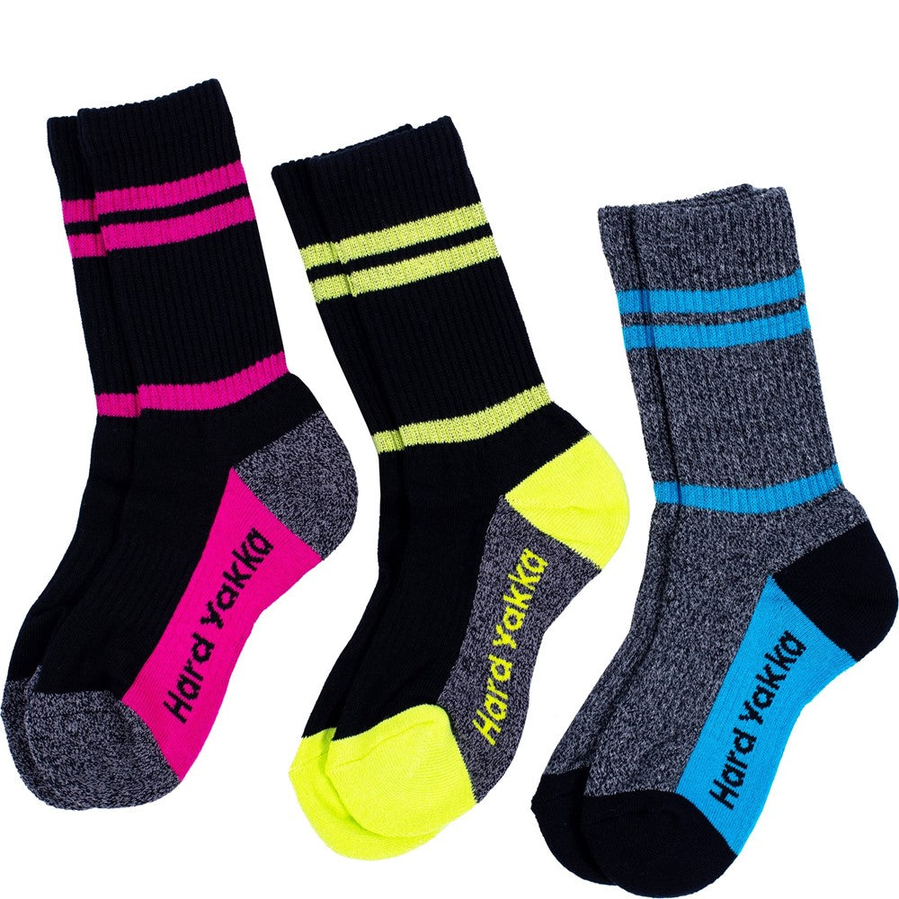 Unisex Hard Yakka Crew 3 Pack Work Sock