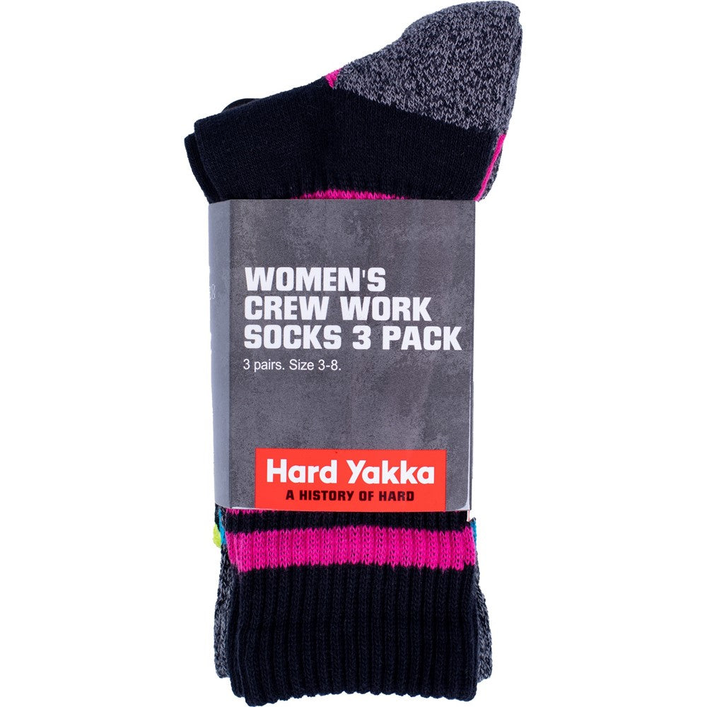 Unisex Hard Yakka Crew 3 Pack Work Sock
