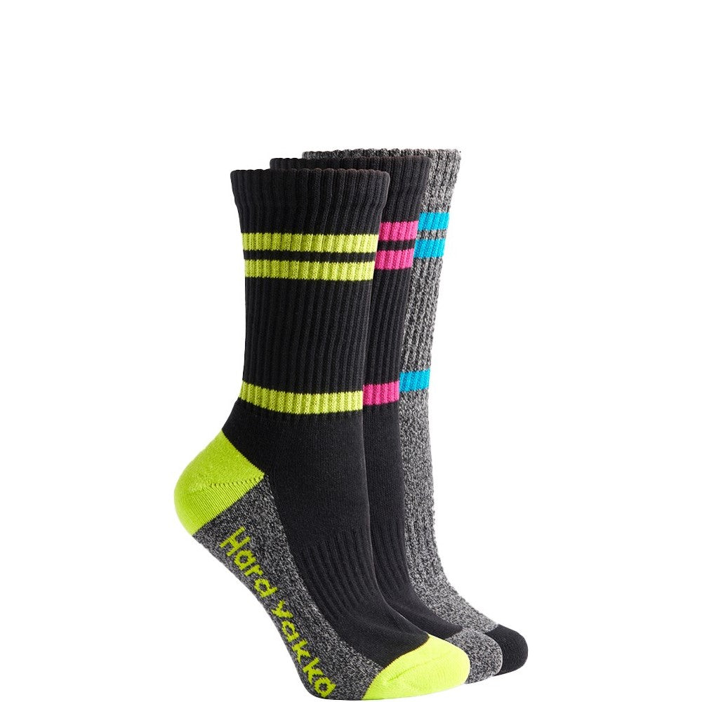 Unisex Hard Yakka Crew 3 Pack Work Sock