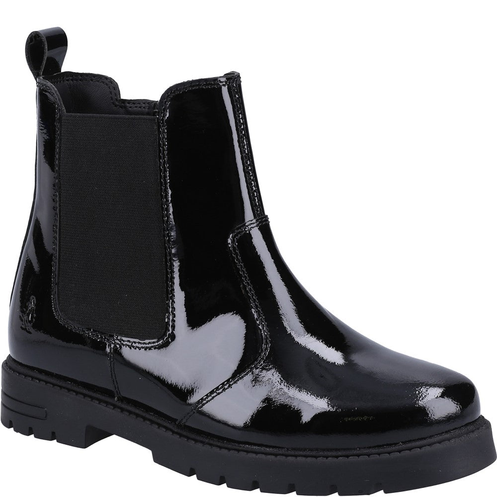 Girls' Hush Puppies Laura Patent Senior School Chelsea Boots