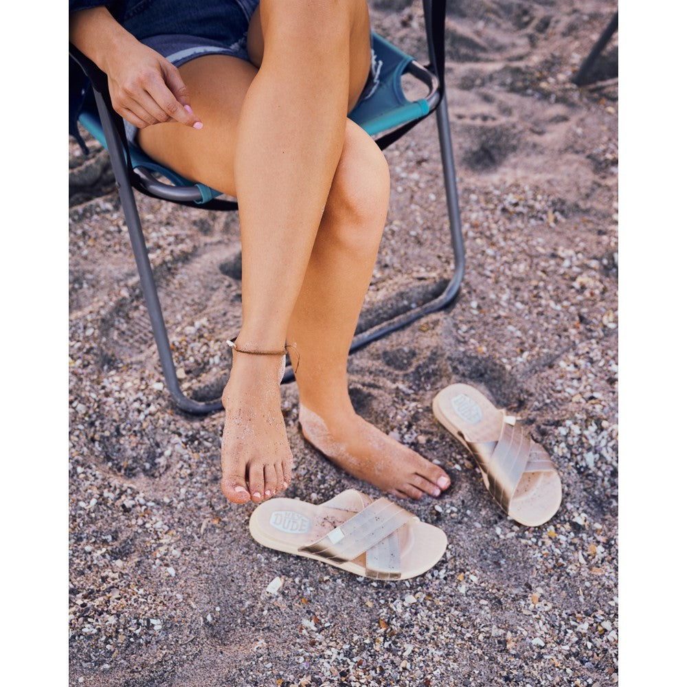 Women's HEYDUDE Christi Slide Distressed Sandal